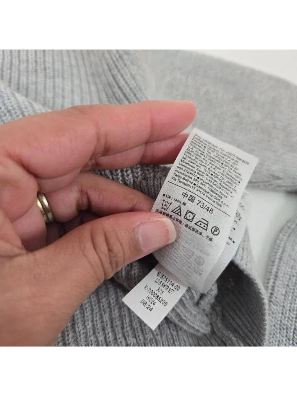 Baby Gap Ribbed Sweater Set Gray Knit Pants 2 Piece Fall Baby Size 6-12 Months